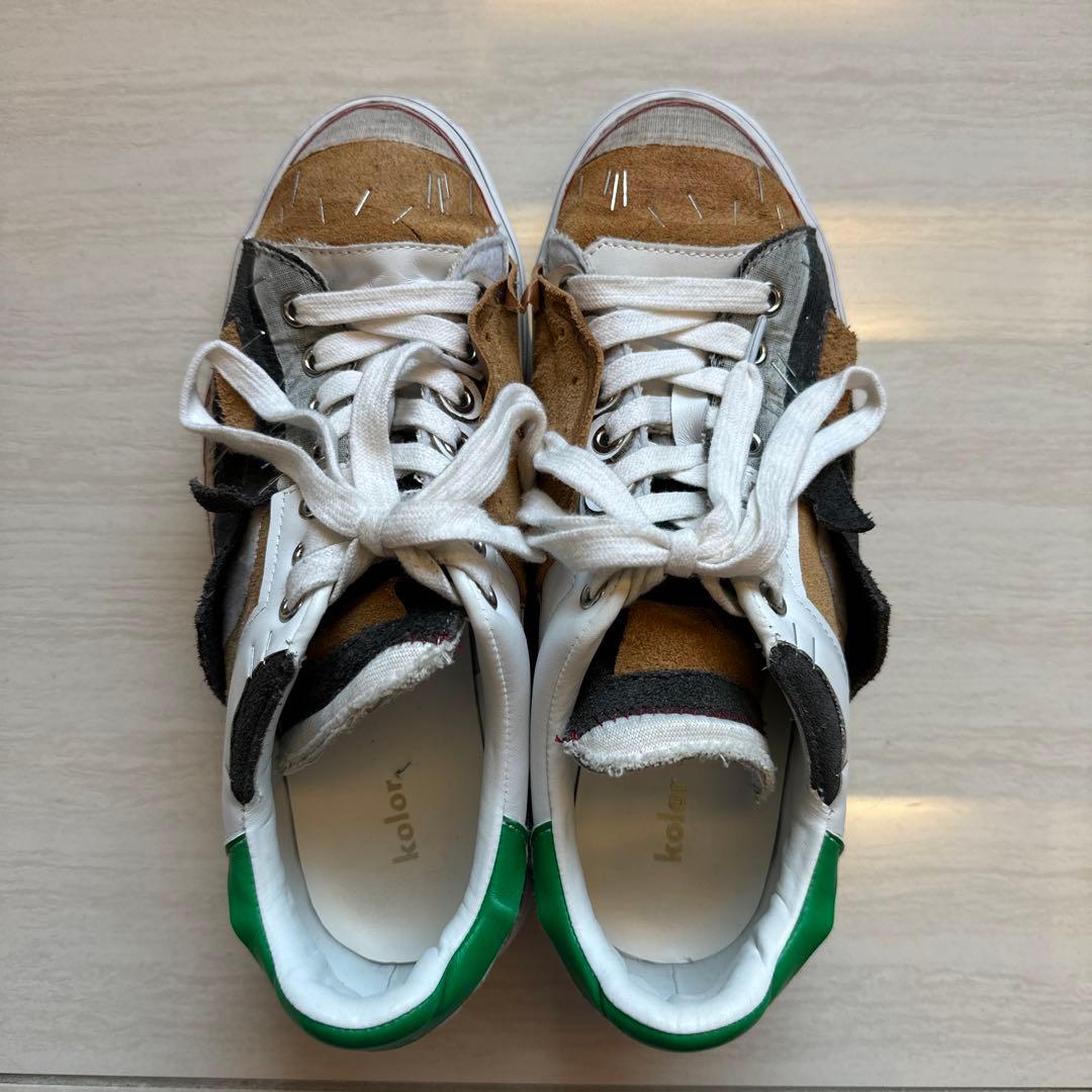 kolor パッチワークローカットスニーカー　カラー　メンズスニーカー　26.5