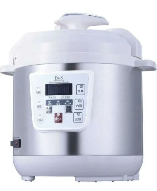 E　D&S　2.5L　ホワイト　一人暮らし　炊飯　圧力調理 タイマー機能付　YK
