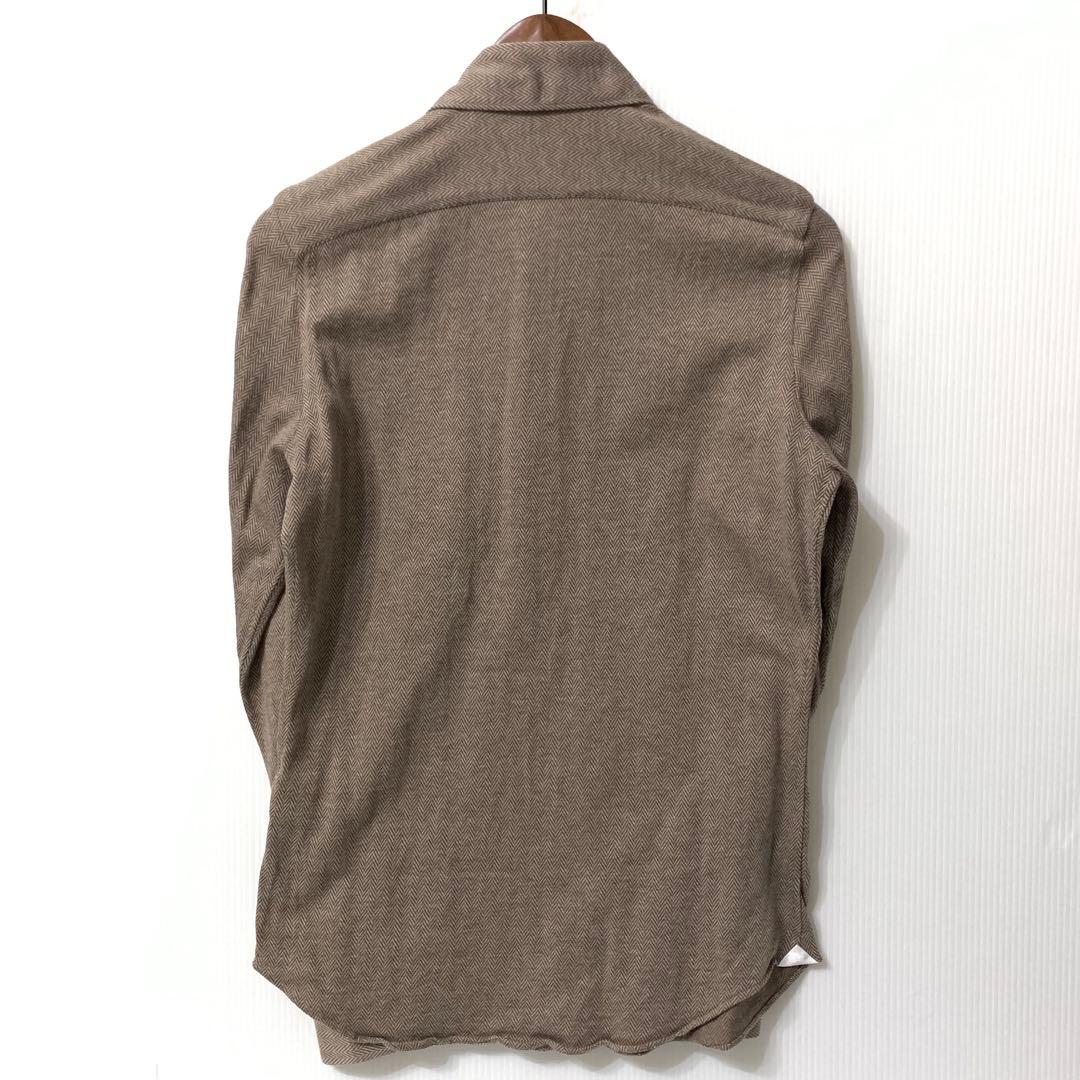 美品 Finamore S イタリア製 定価¥45,000程 ヘリンボン