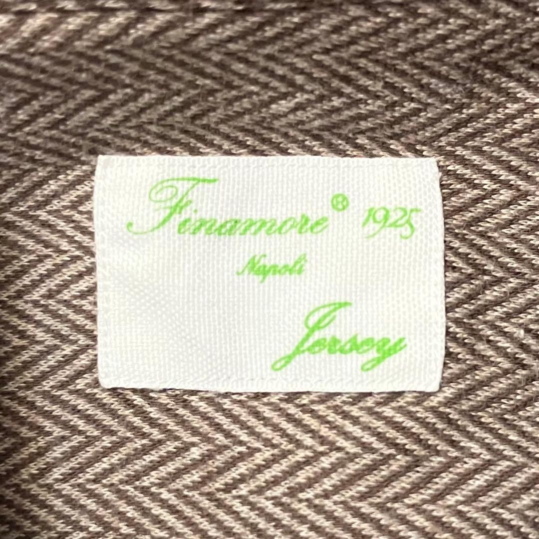 美品 Finamore S イタリア製 定価¥45,000程 ヘリンボン