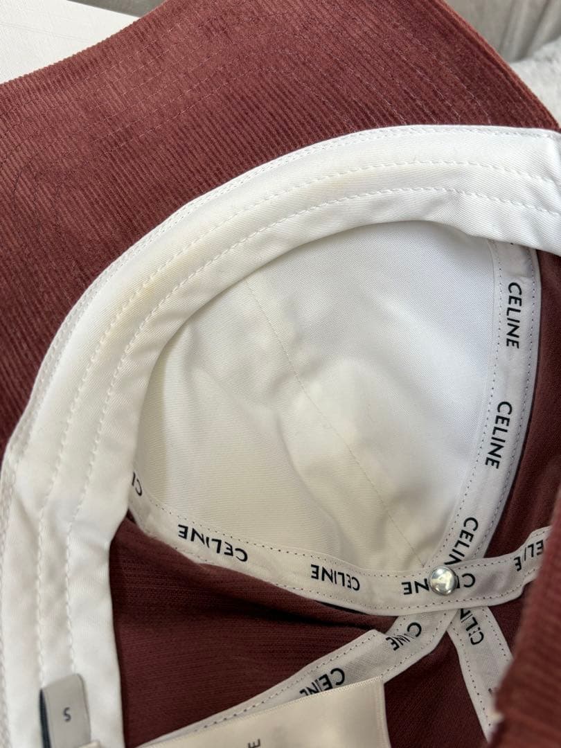 CELINE ブラッシュ　コーデュロイキャップ　Sサイズ