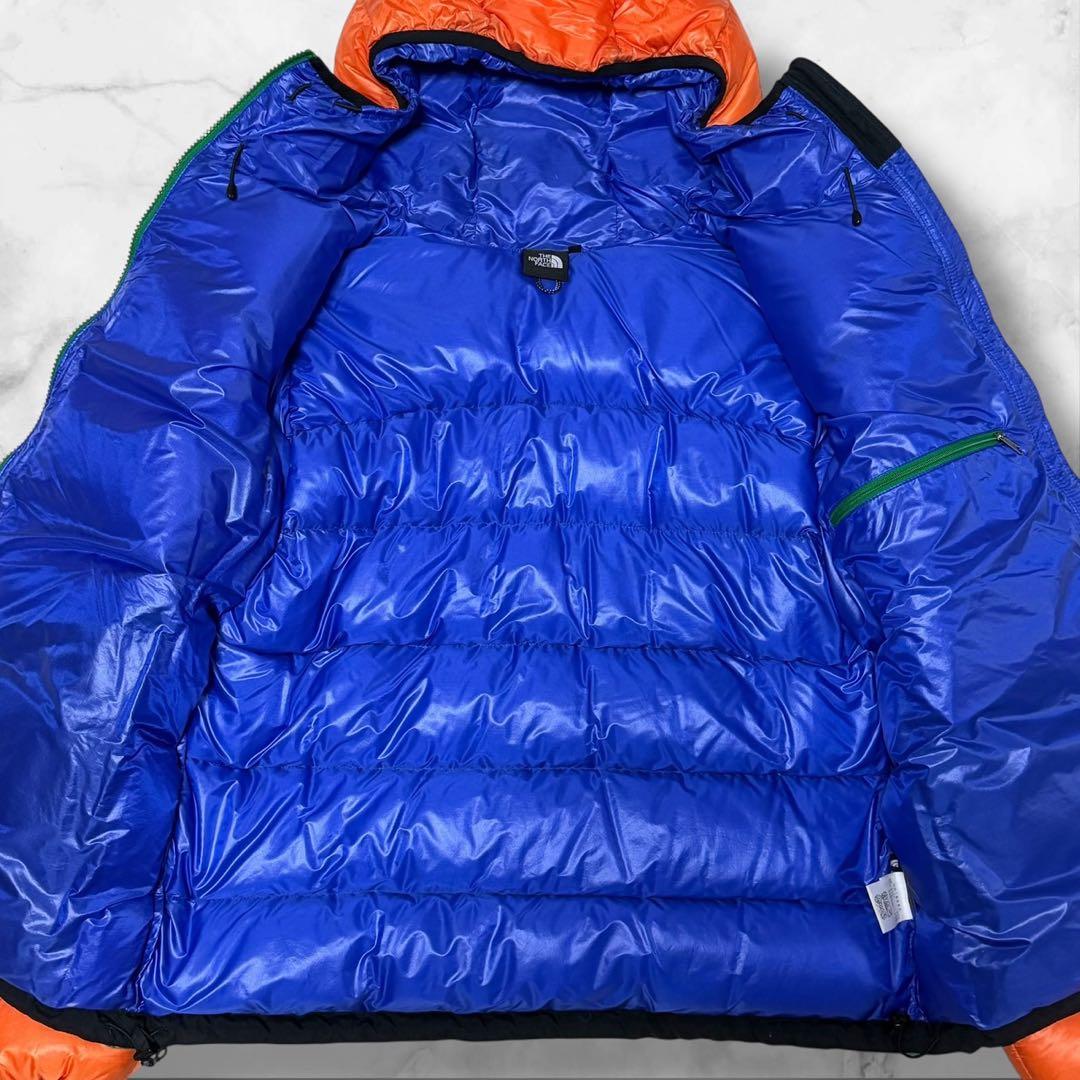 ザノースフェイス アコンカグア ダウンジャケット グリーン×オレンジ XLサイズ