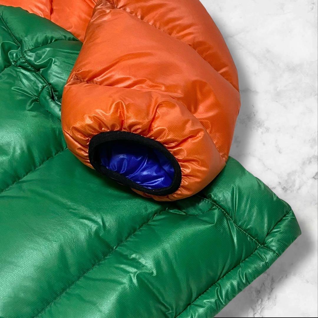 ザノースフェイス アコンカグア ダウンジャケット グリーン×オレンジ XLサイズ