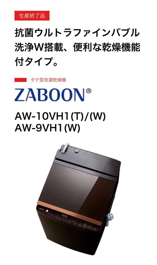 【ぱさん専用】TOSHIBA ZABOON 本体グレイブラウン AW-10VH1