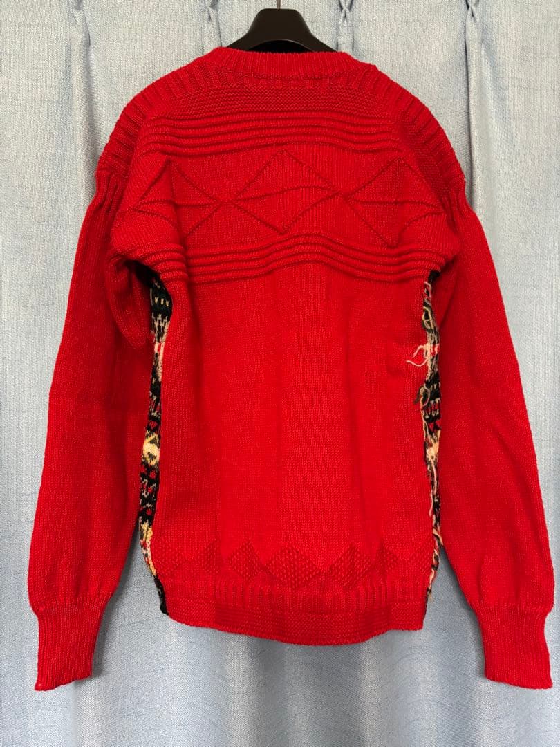 コムデギャルソンオム田中オム新品未使用品レッドニットカーディガン