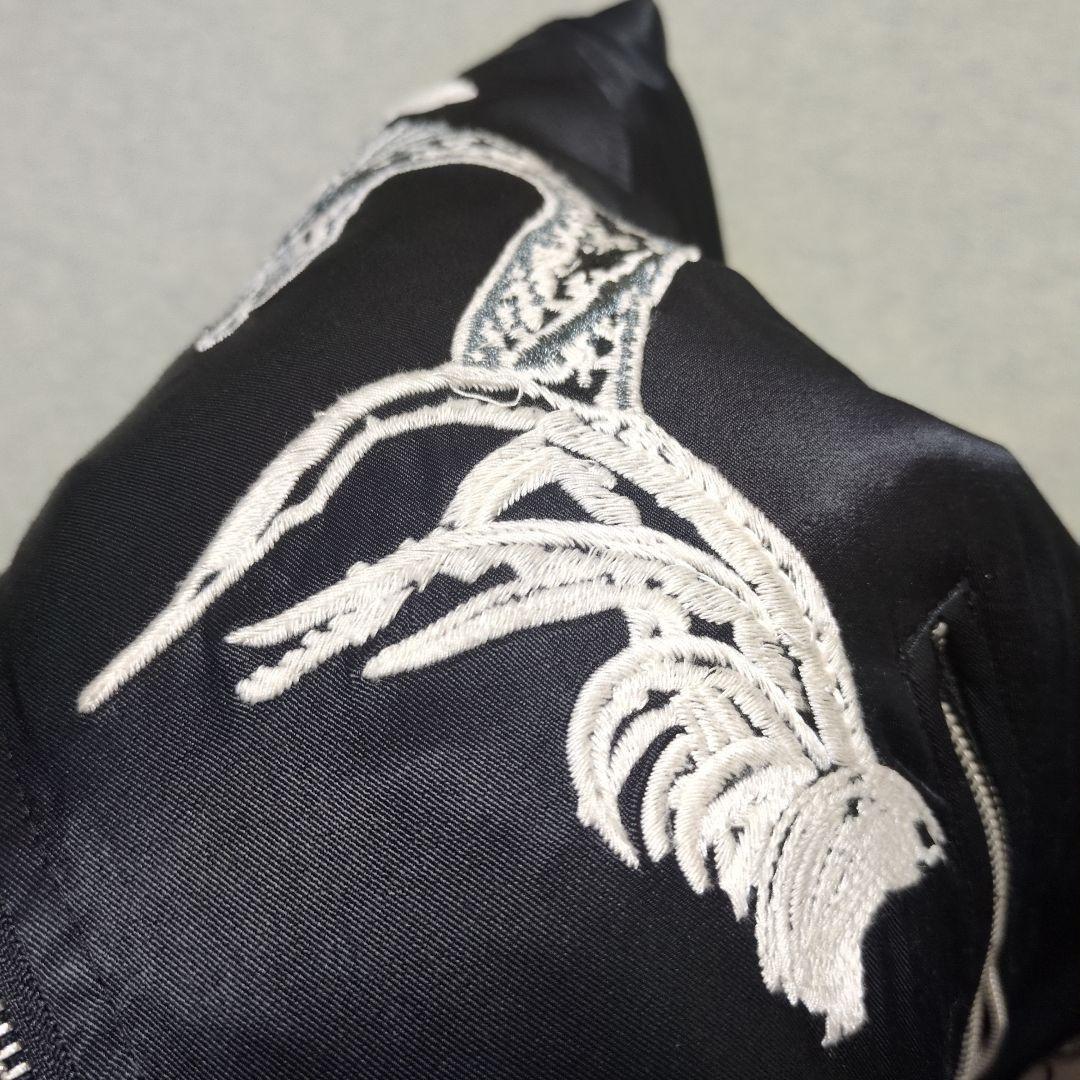 DIESEL ディーゼル スーベニアジャケット スカジャン フーディ 刺繍 黒