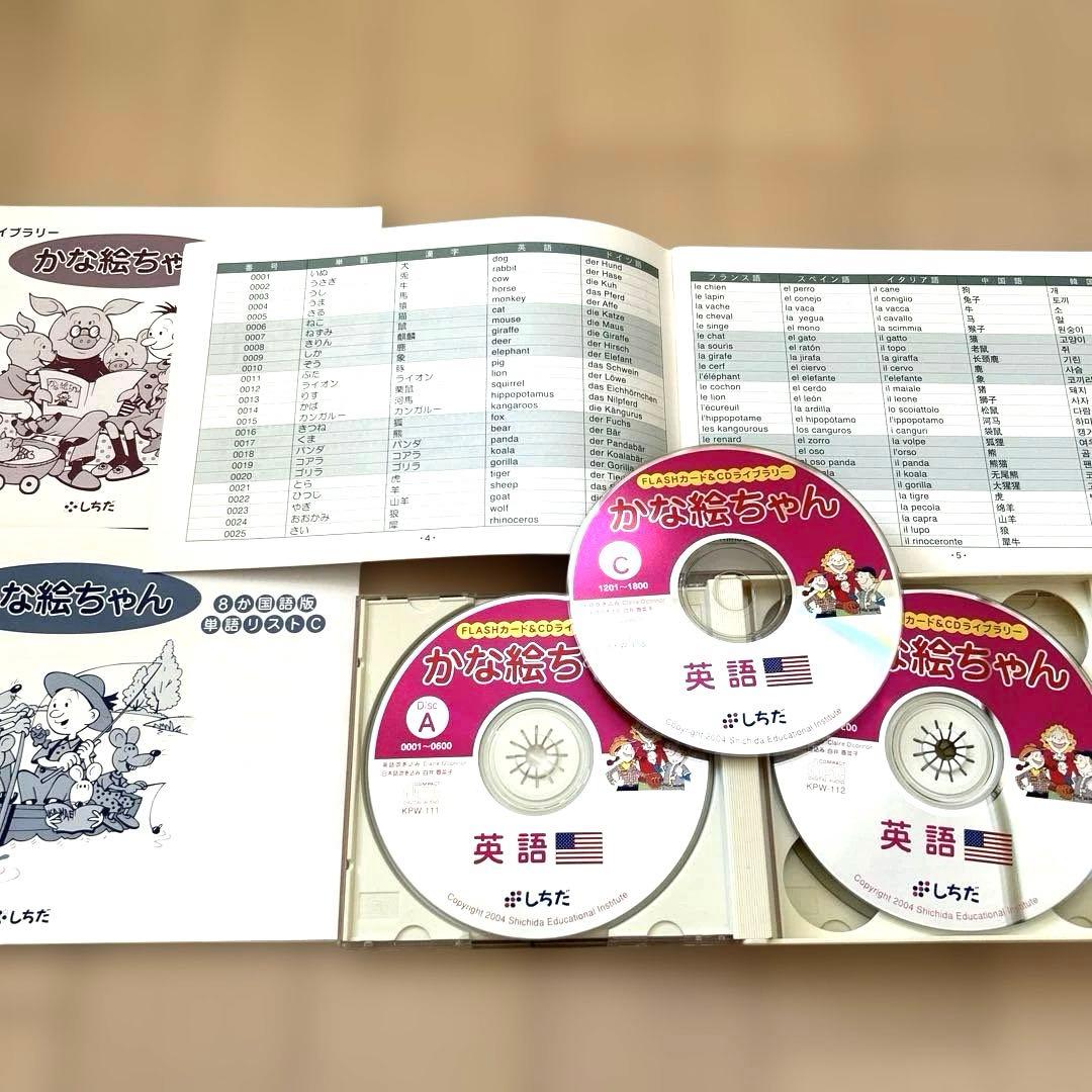な*こ様 しちだ　フラッシュカード かな絵ちゃん A/B/Cセット