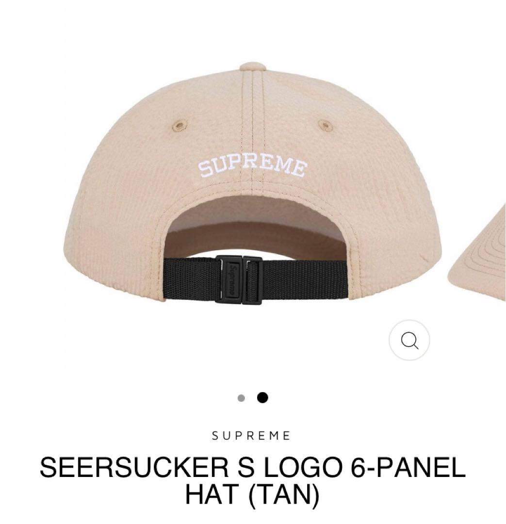 帽子 Supreme Seersucker S Logo 6-Panel \"Tan\"