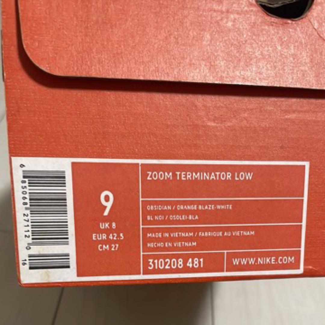 靴 NIKE ZOOM TERMINATOR syracuse 27cm