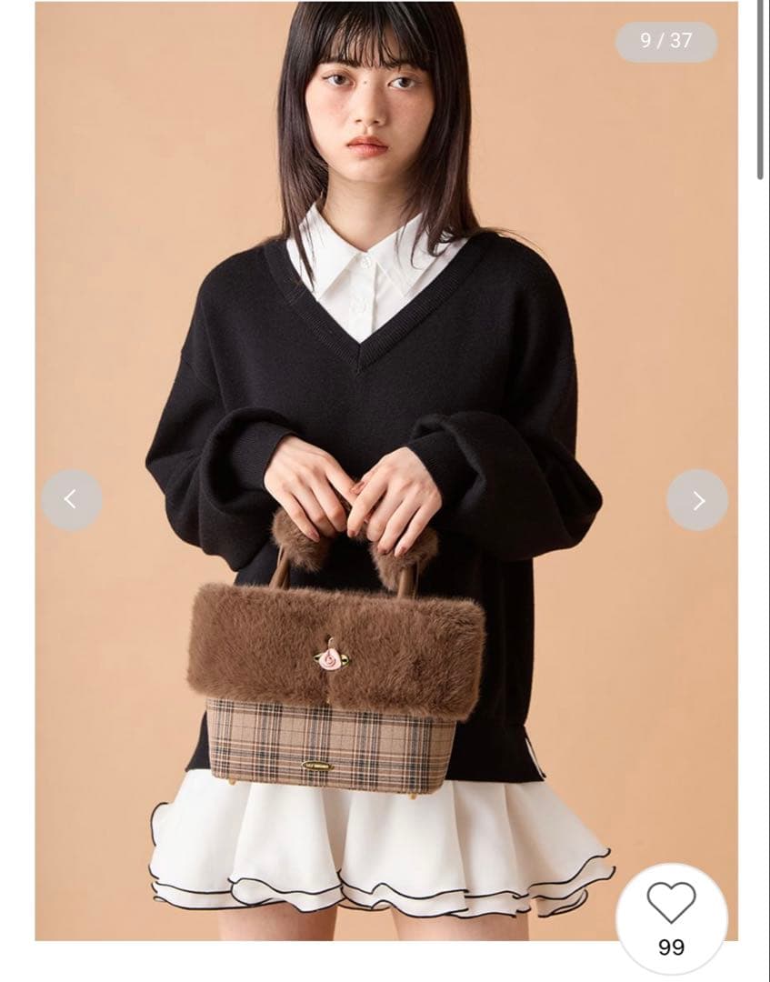 【新品未開封】【lily brown】シャツドッキングフリルミニワンピース