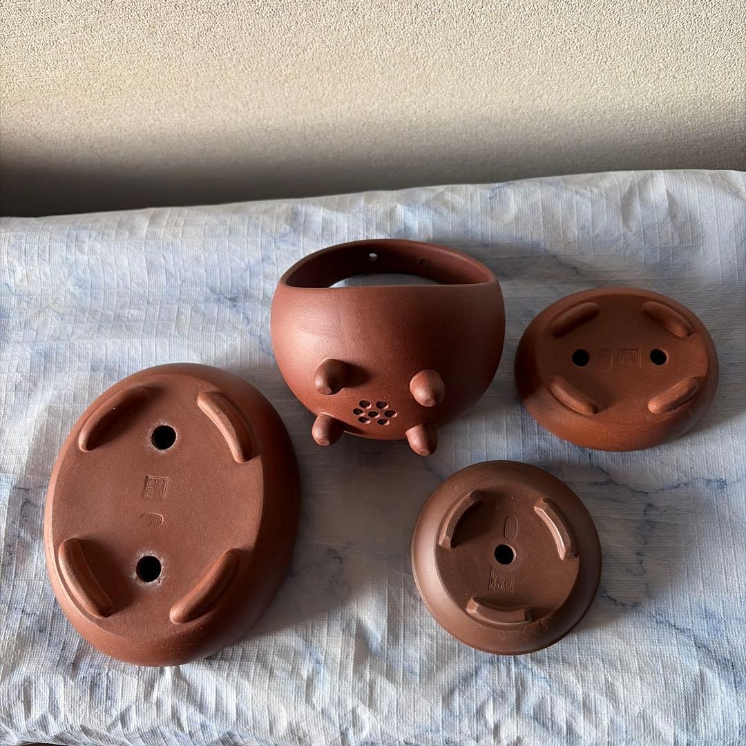 中国宜興　宜興　植木鉢　中国　朱泥　盆栽　アンティーク　盆景