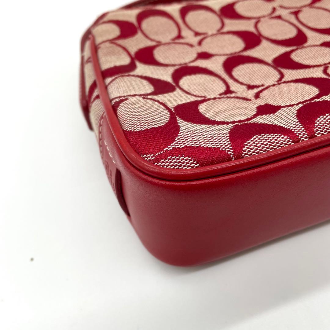 【美品】コーチ　アクセサリーポーチ　シグネチャ　キャンバス　6023