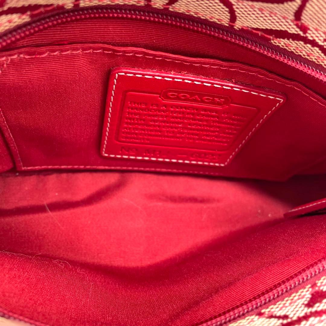 【美品】コーチ　アクセサリーポーチ　シグネチャ　キャンバス　6023