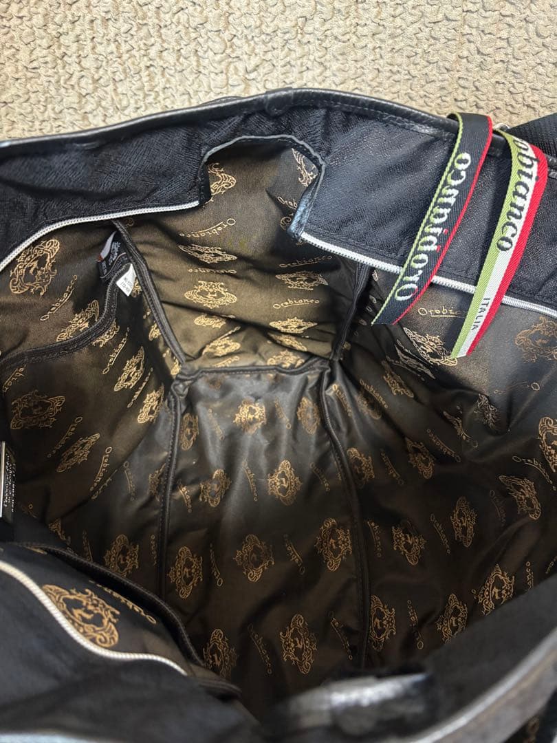 【Orobianco】オロビアンコトートバッグ 黒 大容量 美品