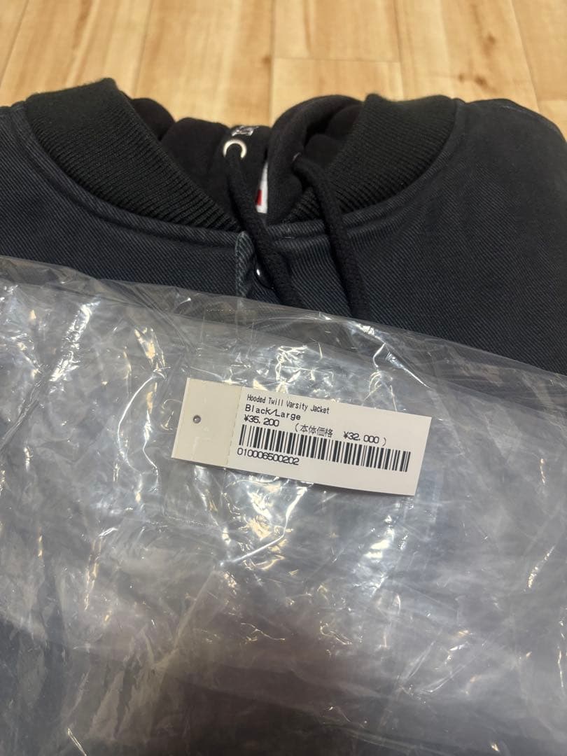 美品！supreme Hooded Twill Varsity Jacket
