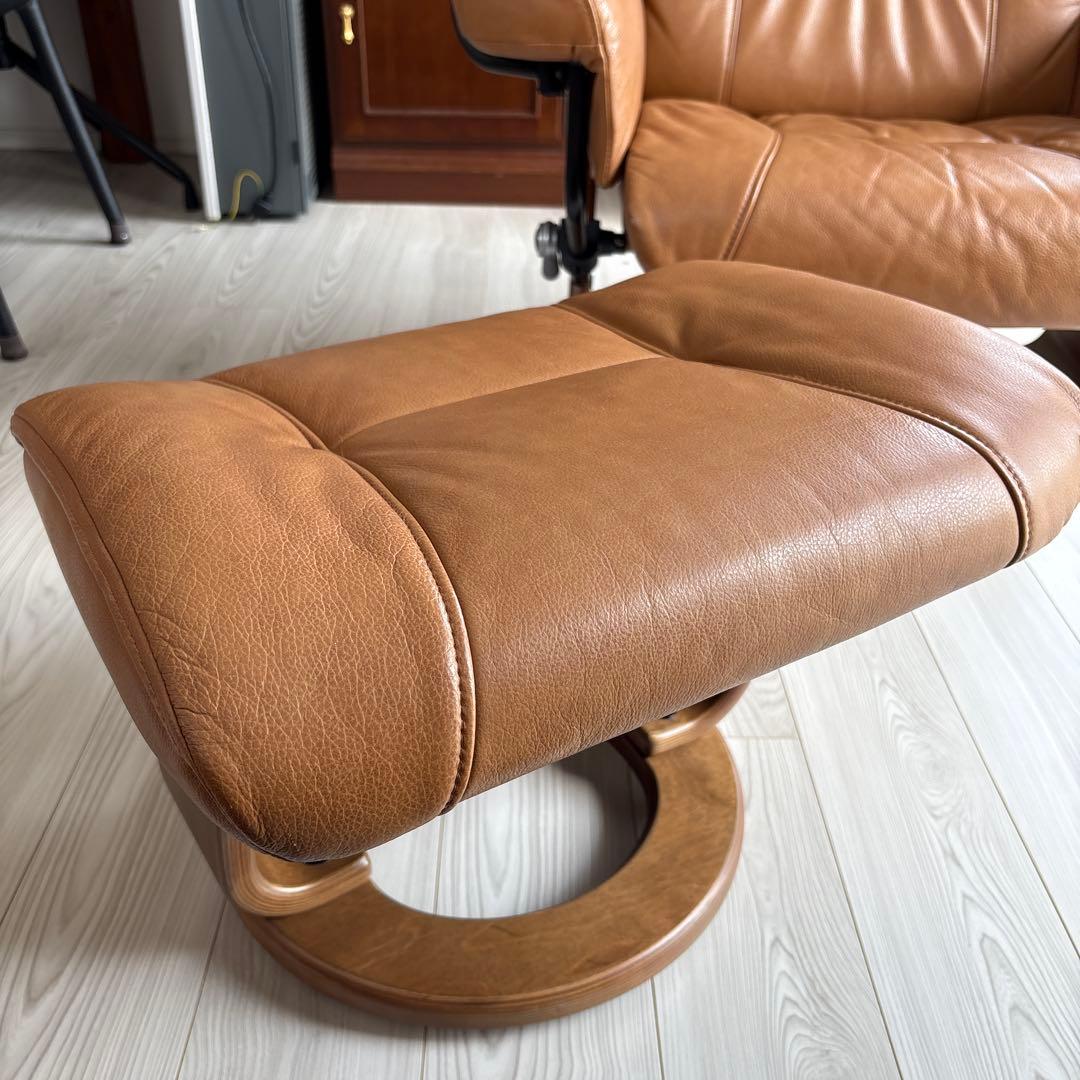 送料込み　ニトリ　パーソナルチェア（ラルフ3革MBR）　※オットマン別配送