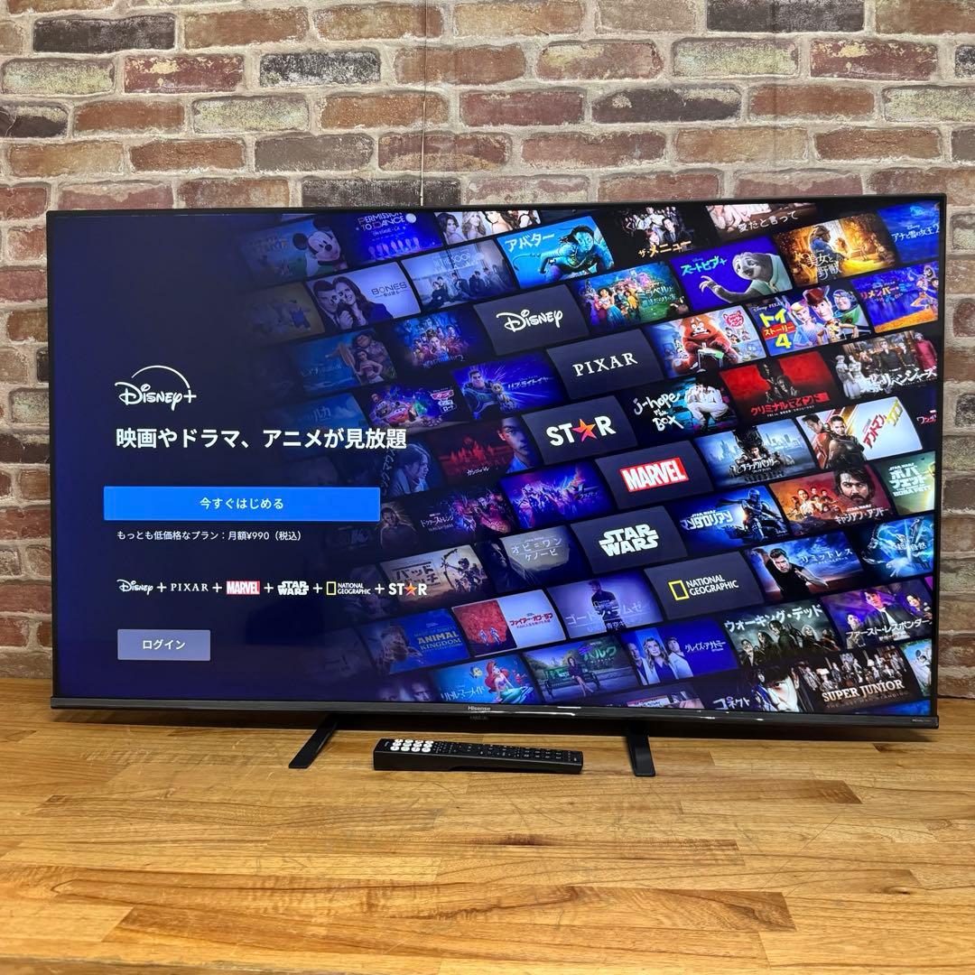 2024年製！ハイセンス 50V型 4K 液晶テレビ 50E65K 動画アプリ○