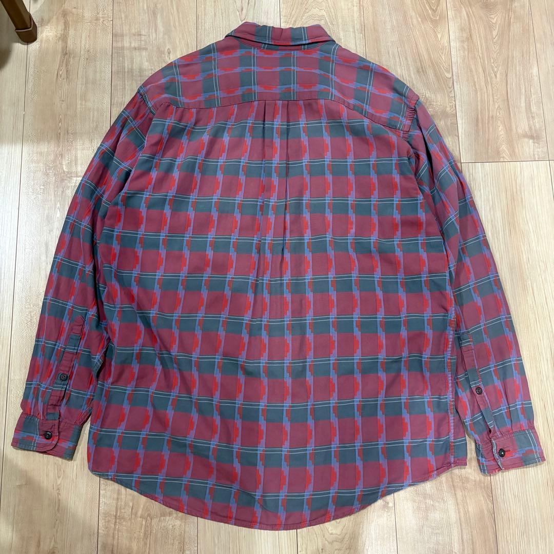 90s patagonia パタゴニア 総柄 ネルシャツ風 雪なしタグ 長袖