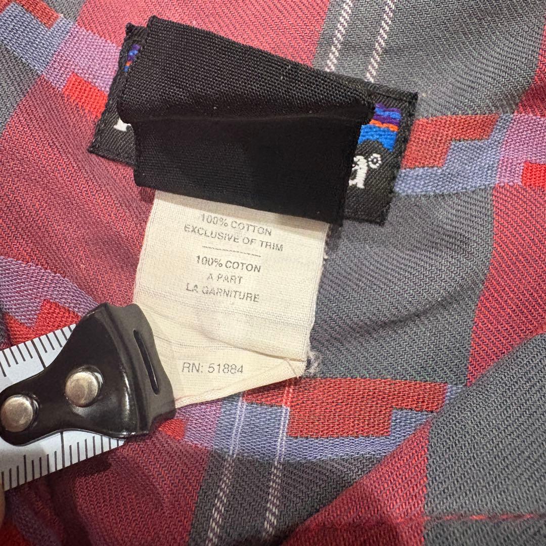 90s patagonia パタゴニア 総柄 ネルシャツ風 雪なしタグ 長袖