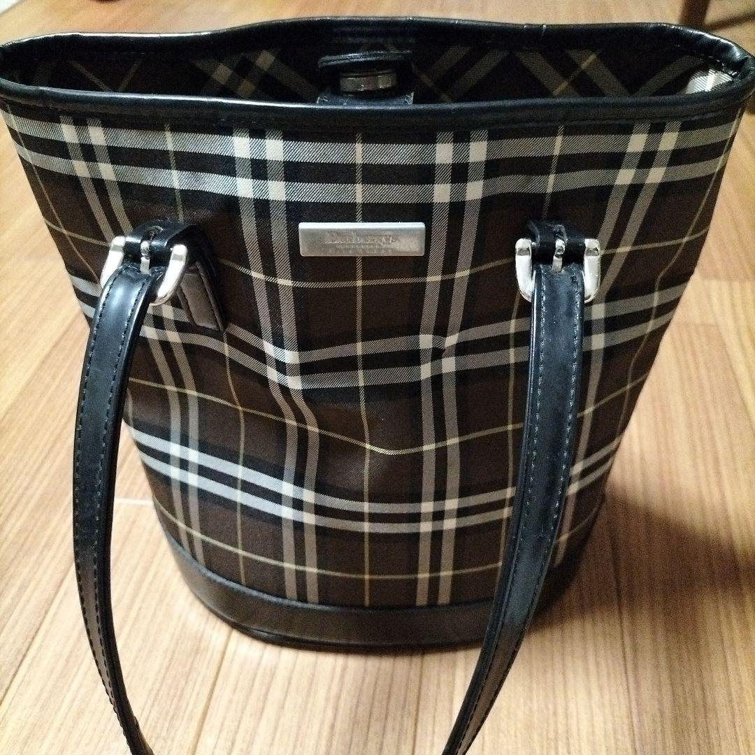 Burberrys ブルーレーベル チェック柄トートバッグ ショルダーバケツ