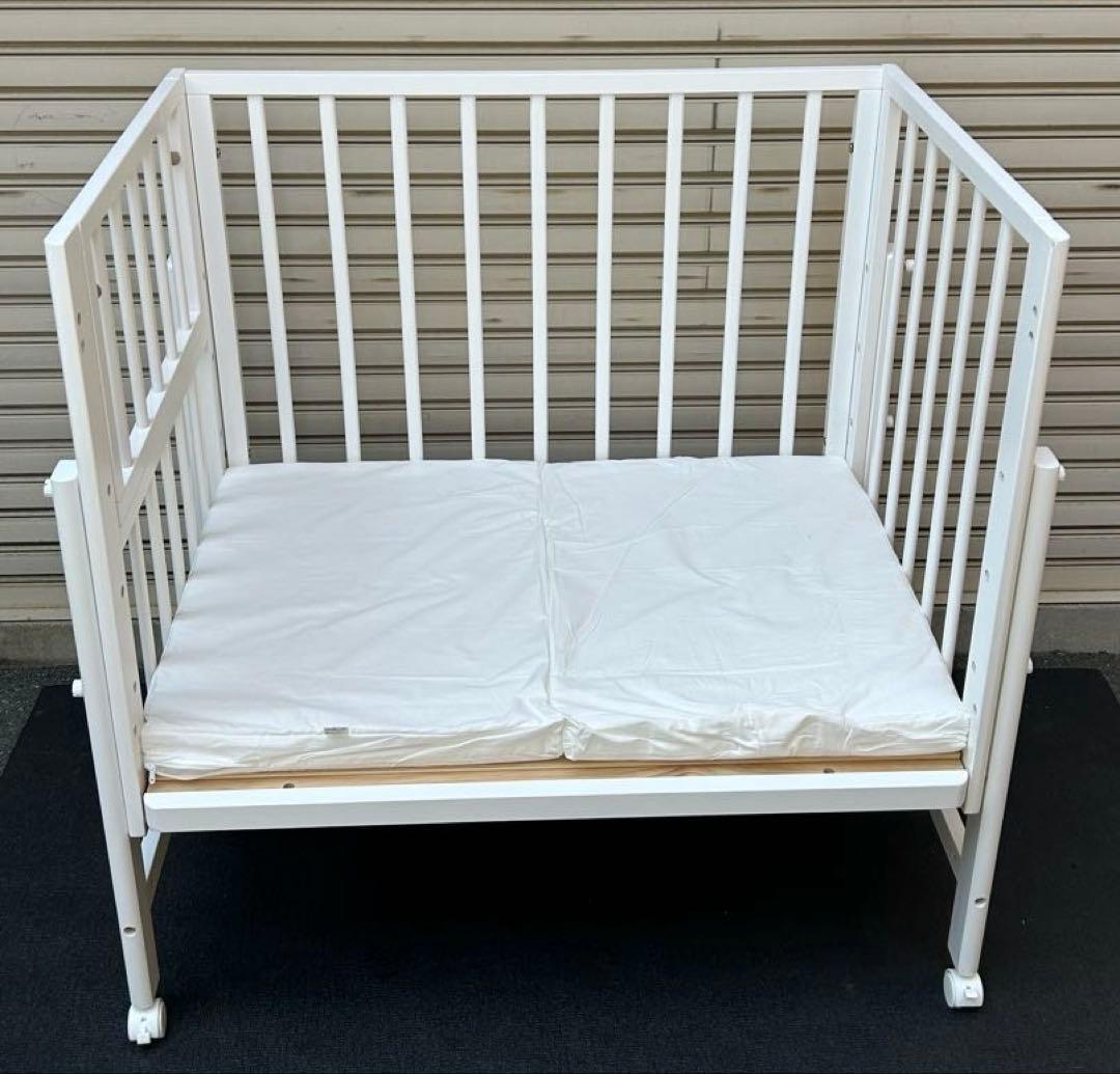 【引取・配達】大和屋　そいねーる　ミニベビーベッド　ホワイト　大阪・兵庫