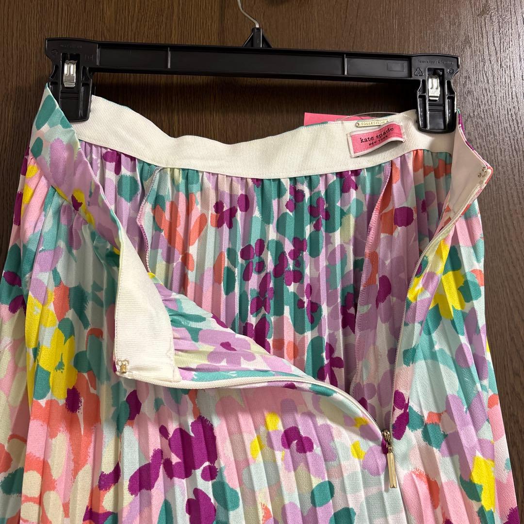 kate spade カラフル プリーツ ロングガウチョパンツ