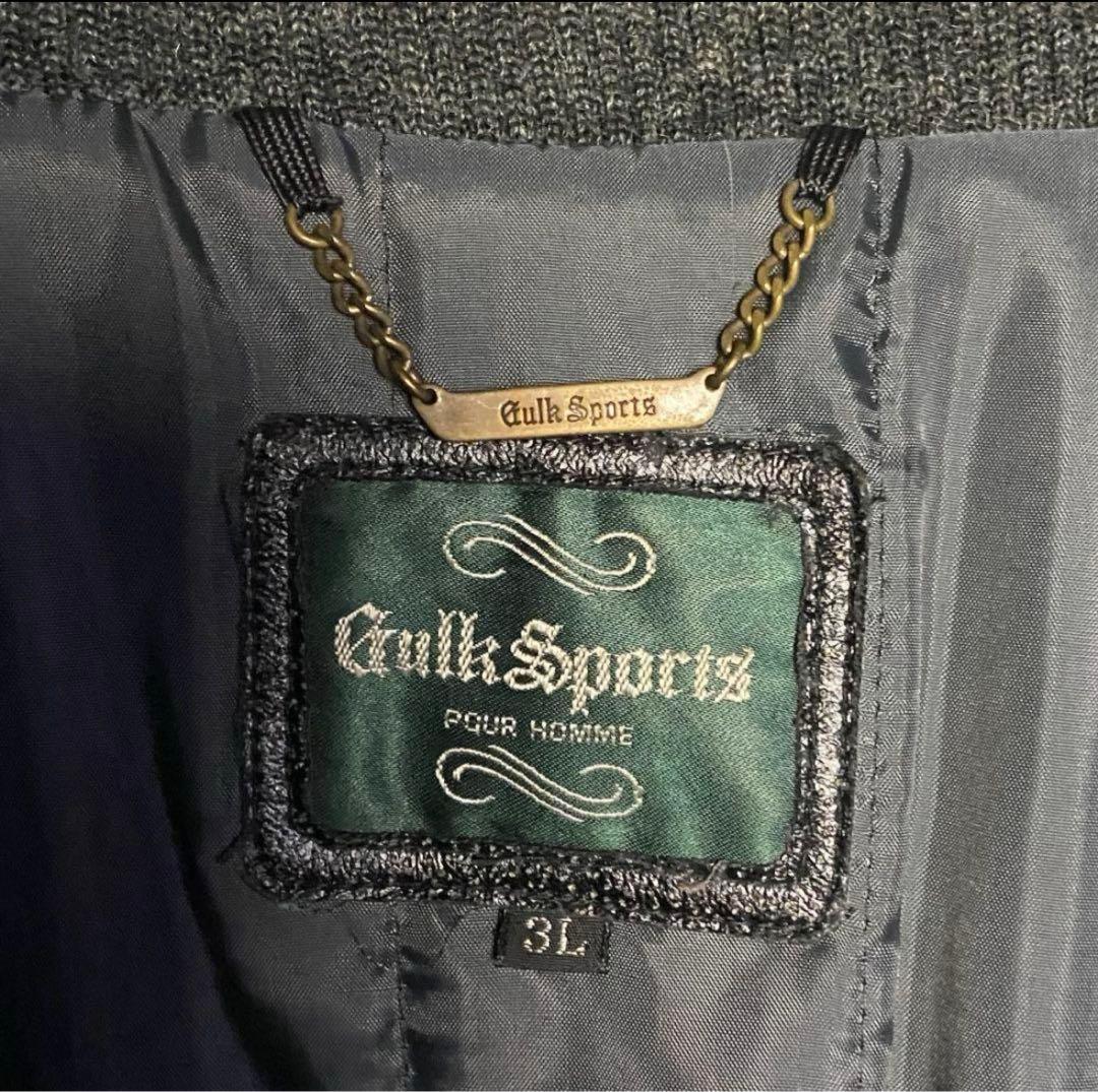 希少90sヴィンテージ日本製 肉厚ウールジャケット カシミヤ入り グレーブルゾン