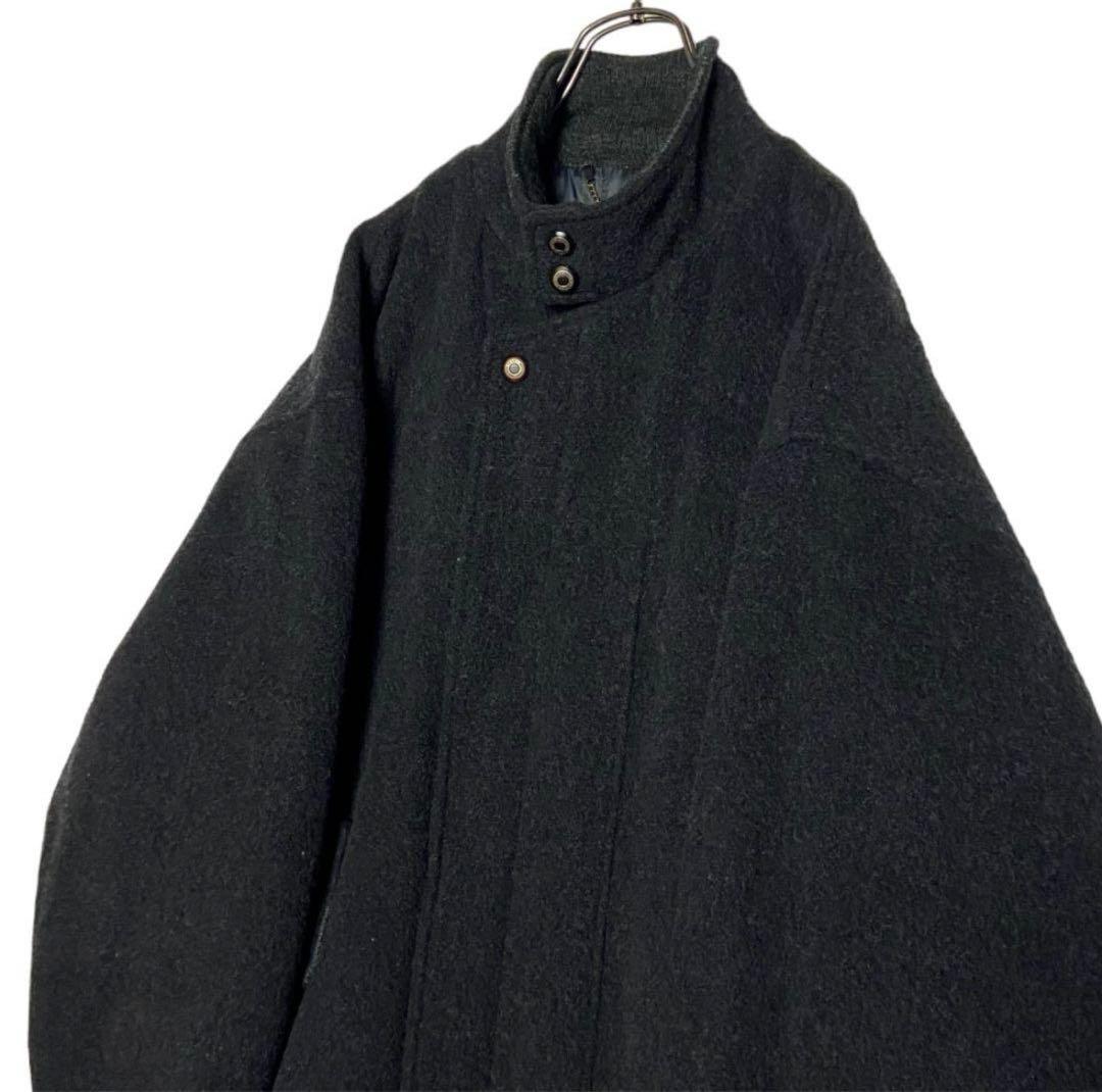 希少90sヴィンテージ日本製 肉厚ウールジャケット カシミヤ入り グレーブルゾン