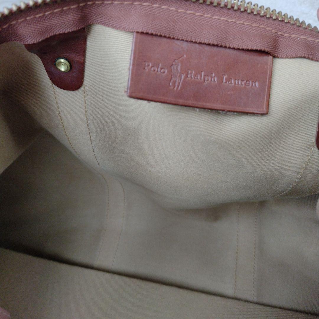 USA製 ポロラルフローレン ボストンバッグ 2way 千鳥格子柄 PVC