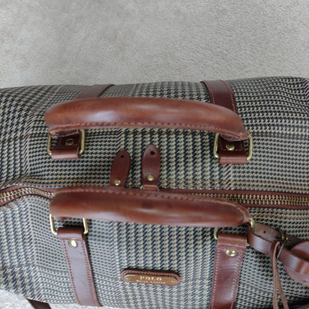 USA製 ポロラルフローレン ボストンバッグ 2way 千鳥格子柄 PVC