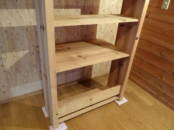 80年代 ビンテージ オールド 天然木 パソコンディスク 本棚 レトロ 当時物