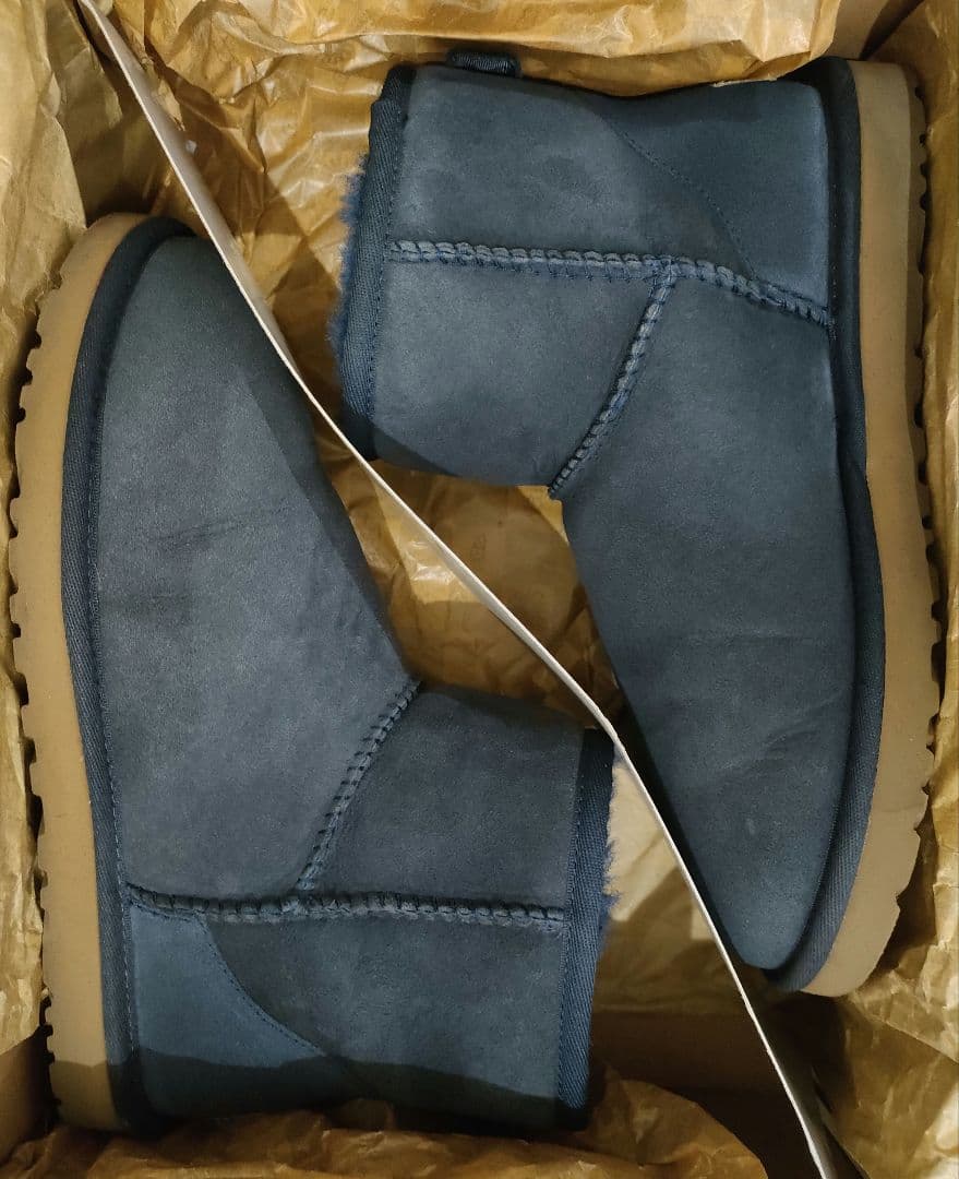 UGGクラシックミニムートンブーツネイビー紺色25