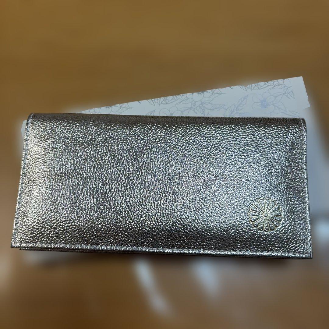 シルバー 皇居財布　長財布