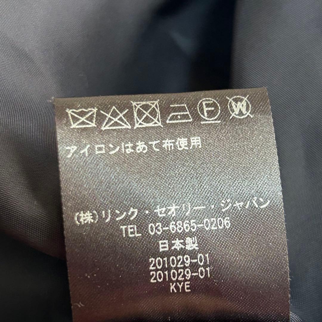 m6187【美品 現行タグ セオリー】パンツスーツ上下 ストライプ 黒 6 XL