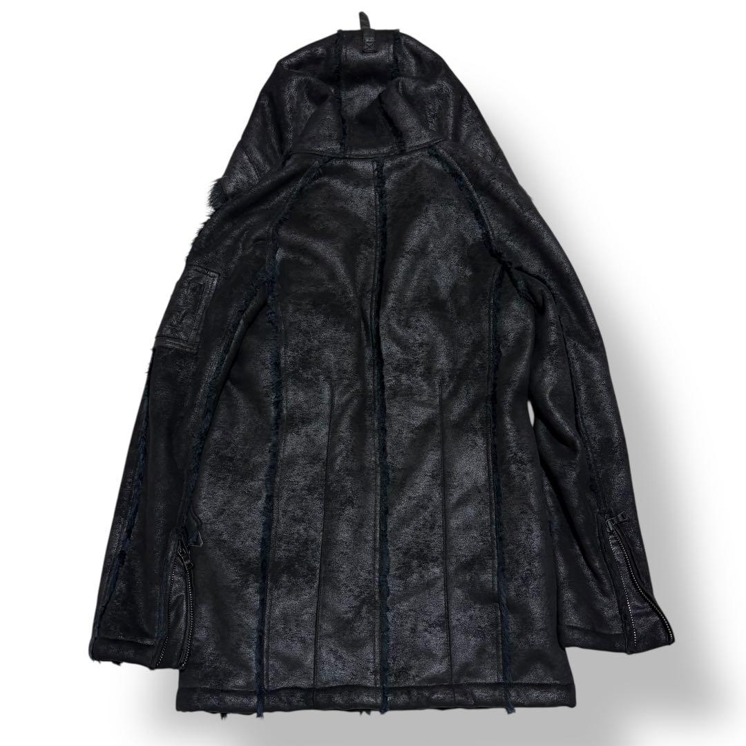 ジャケット・アウター 00s fuga Mouton leather fur jacket coat