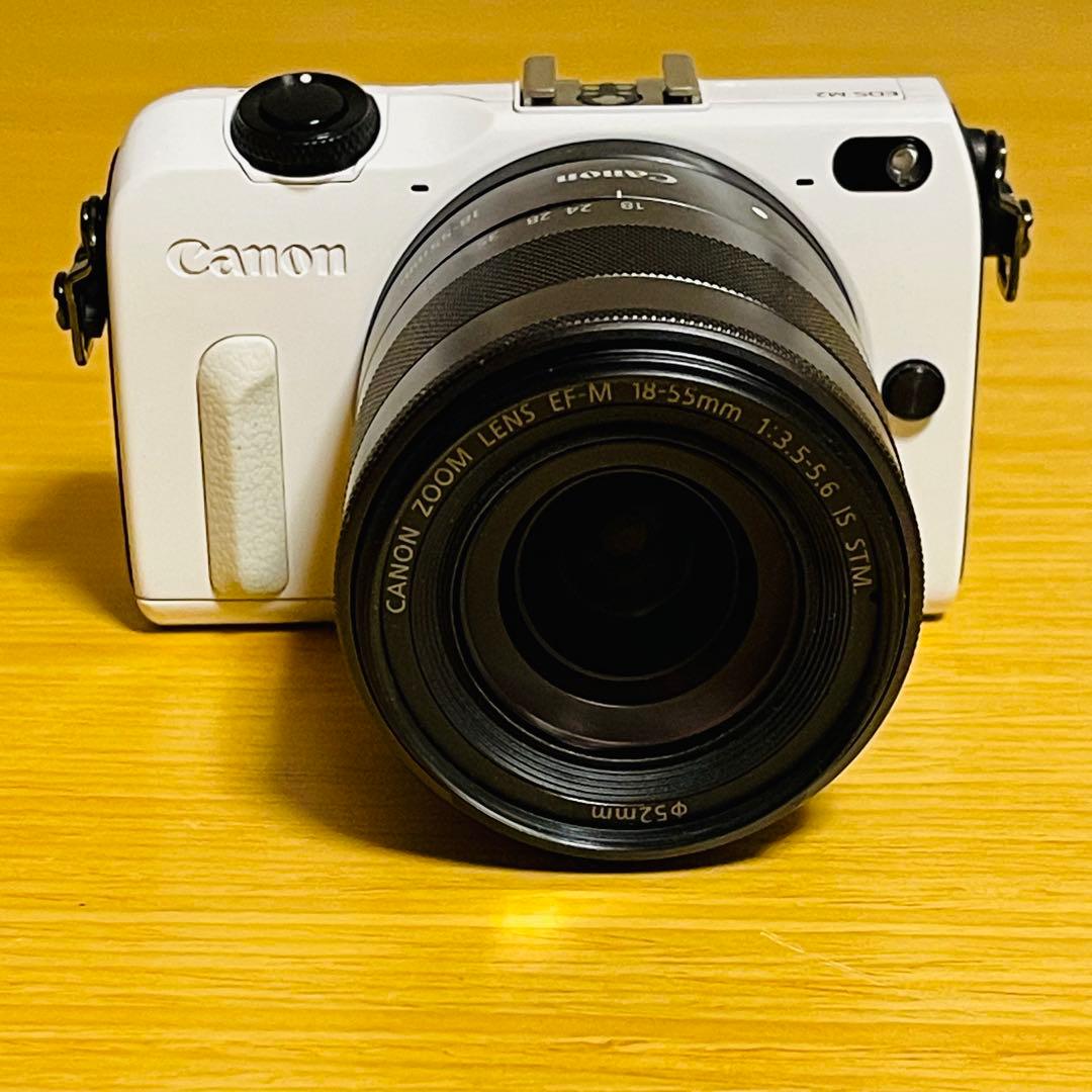 【美品】Canon EOS M2 ホワイト ミラーレス 一眼レフ デジタルカメラ