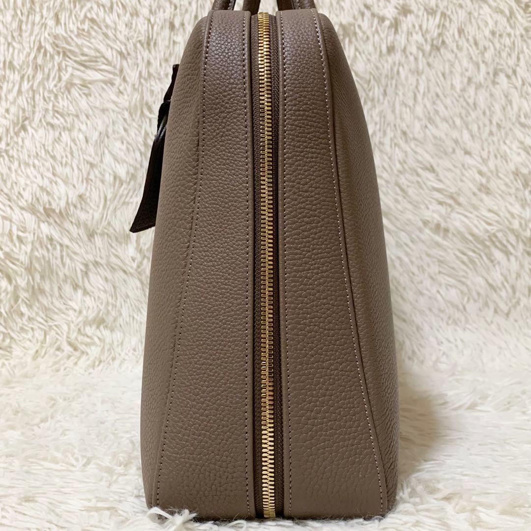 【未使用に近い】大峡製鞄 ゲント•メディア スリムオーバーナイト トープ