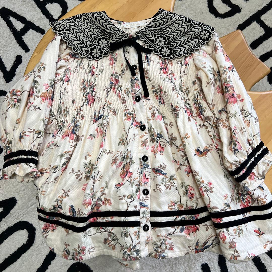 Bonjour diary 花柄チュニック　ワンピース　6Y