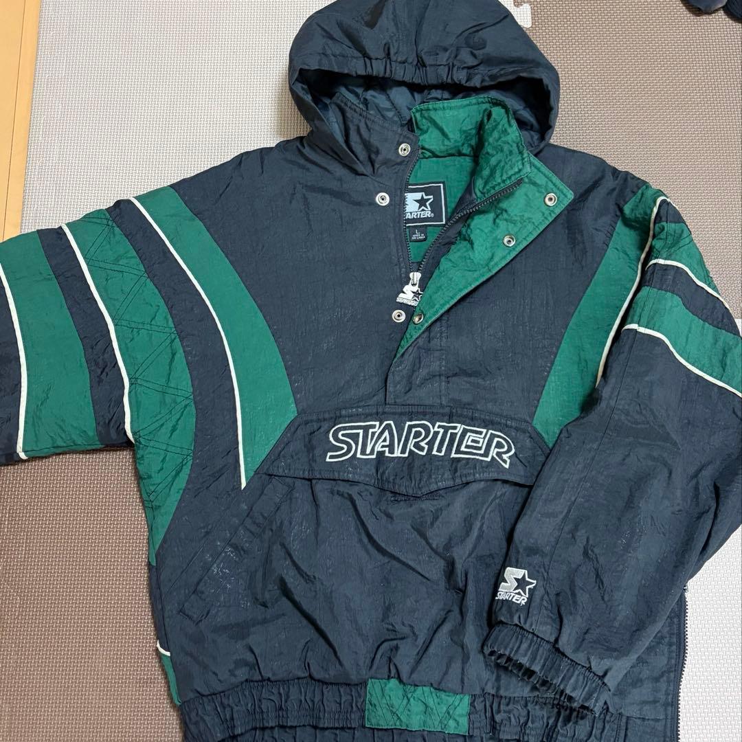 《希少》STARTER 中綿ナイロン ブルゾン アノラックジャケットハーフジップ