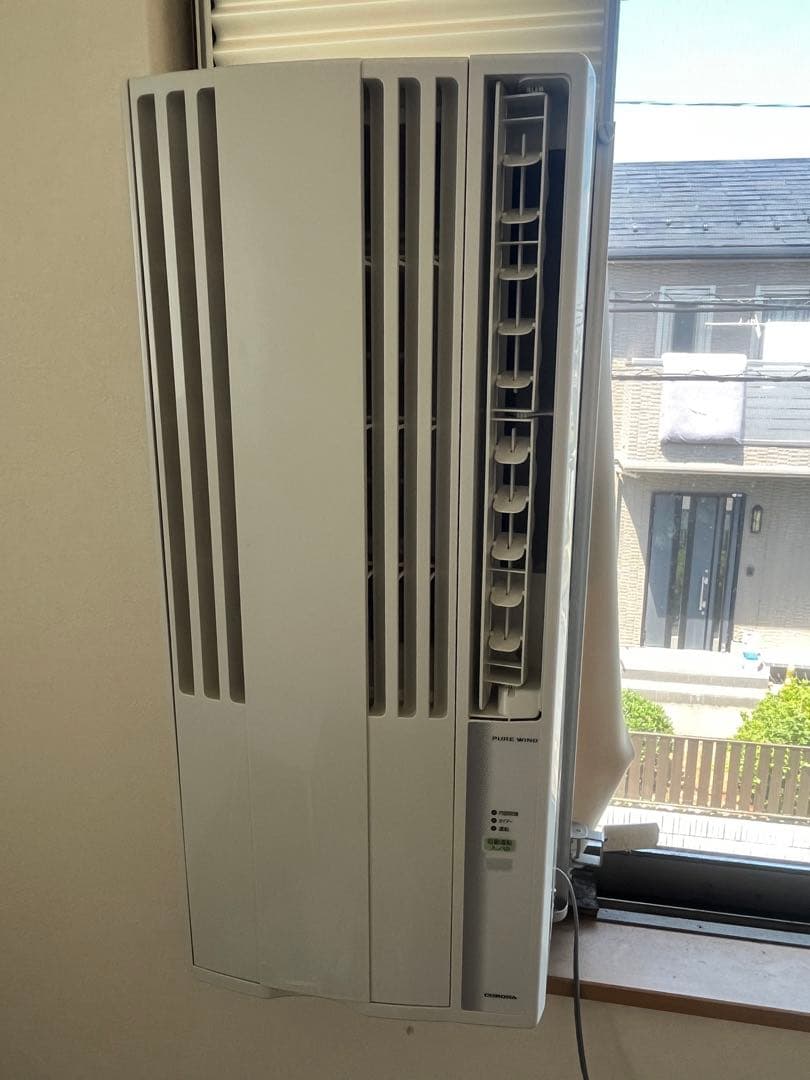 窓用エアコン CW-1620 動作良子　枠つき　リモコンつき