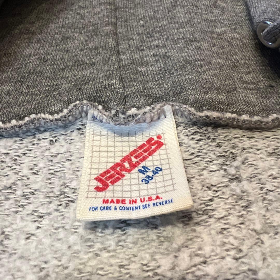 美品90s★ JERZEES アルミジップパーカー★USA製