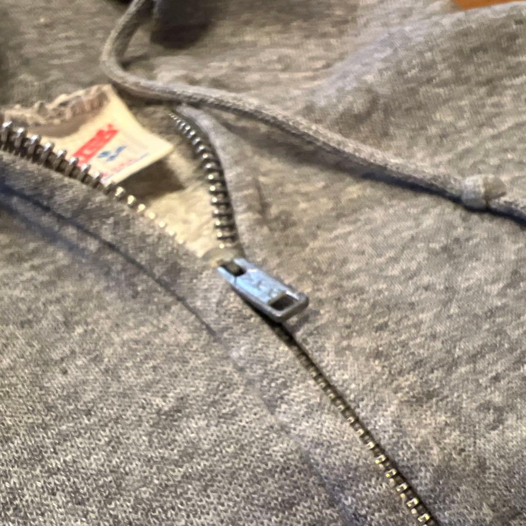 美品90s★ JERZEES アルミジップパーカー★USA製