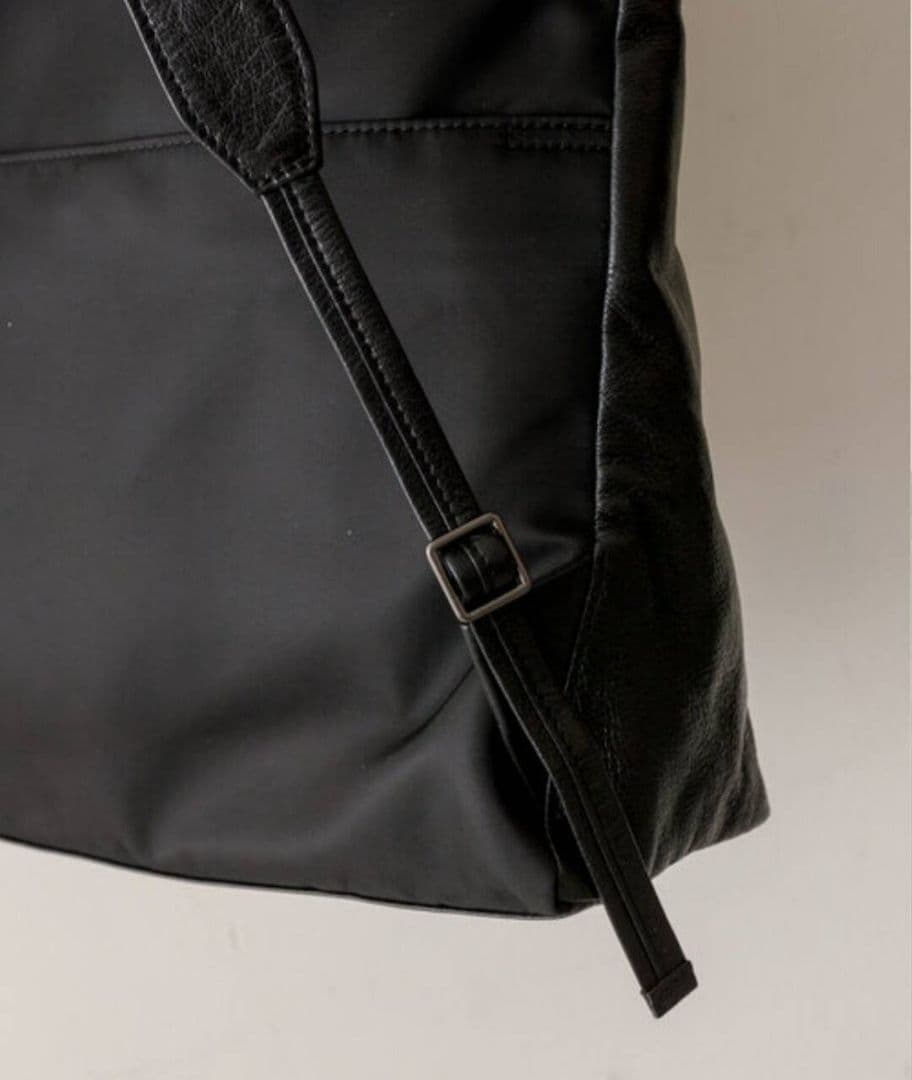 イアパピヨネ ミックス編みリュックサック 本革 リュック A4対応