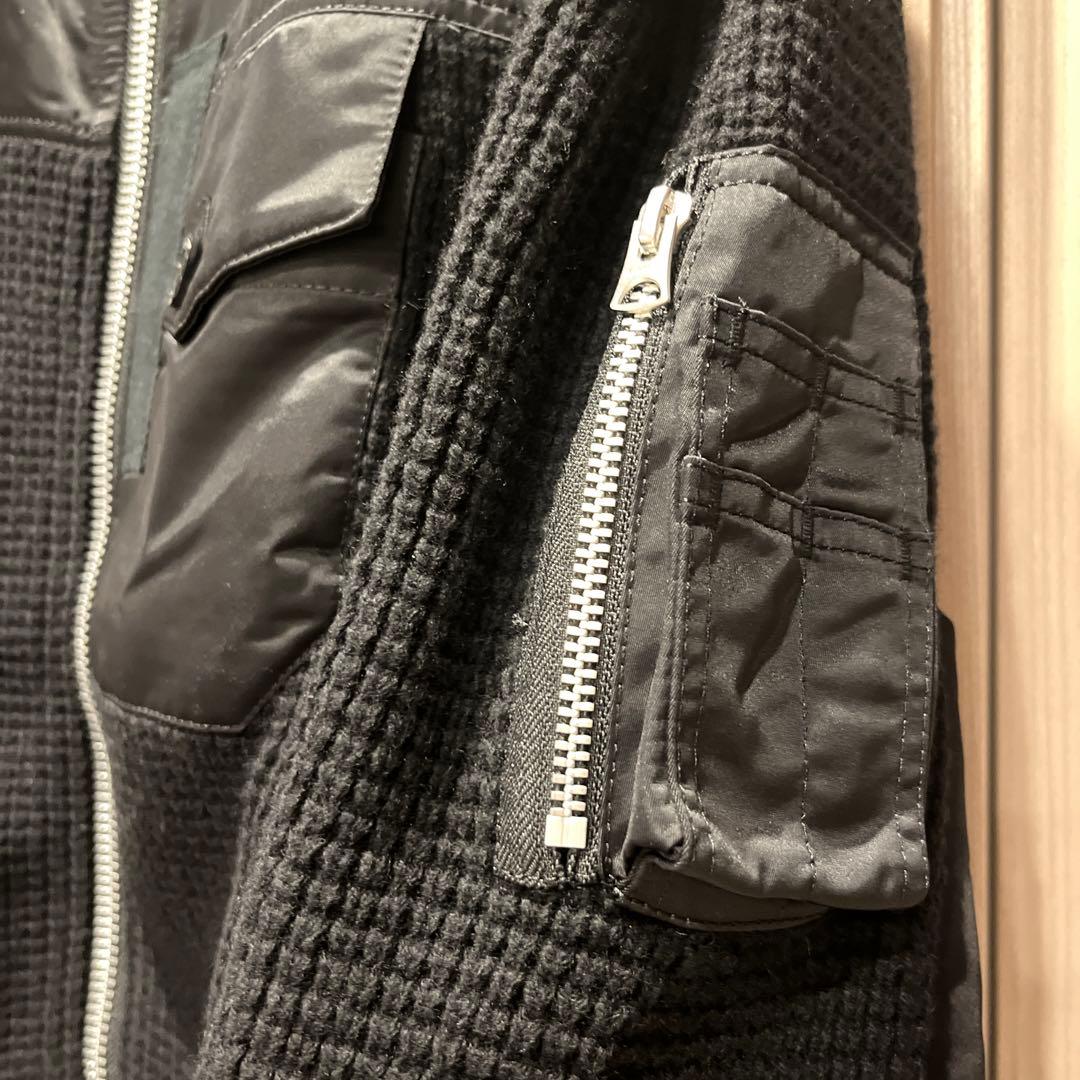 TOM sacai サカイ 20SS ナイロンニット ドッキングブルゾン