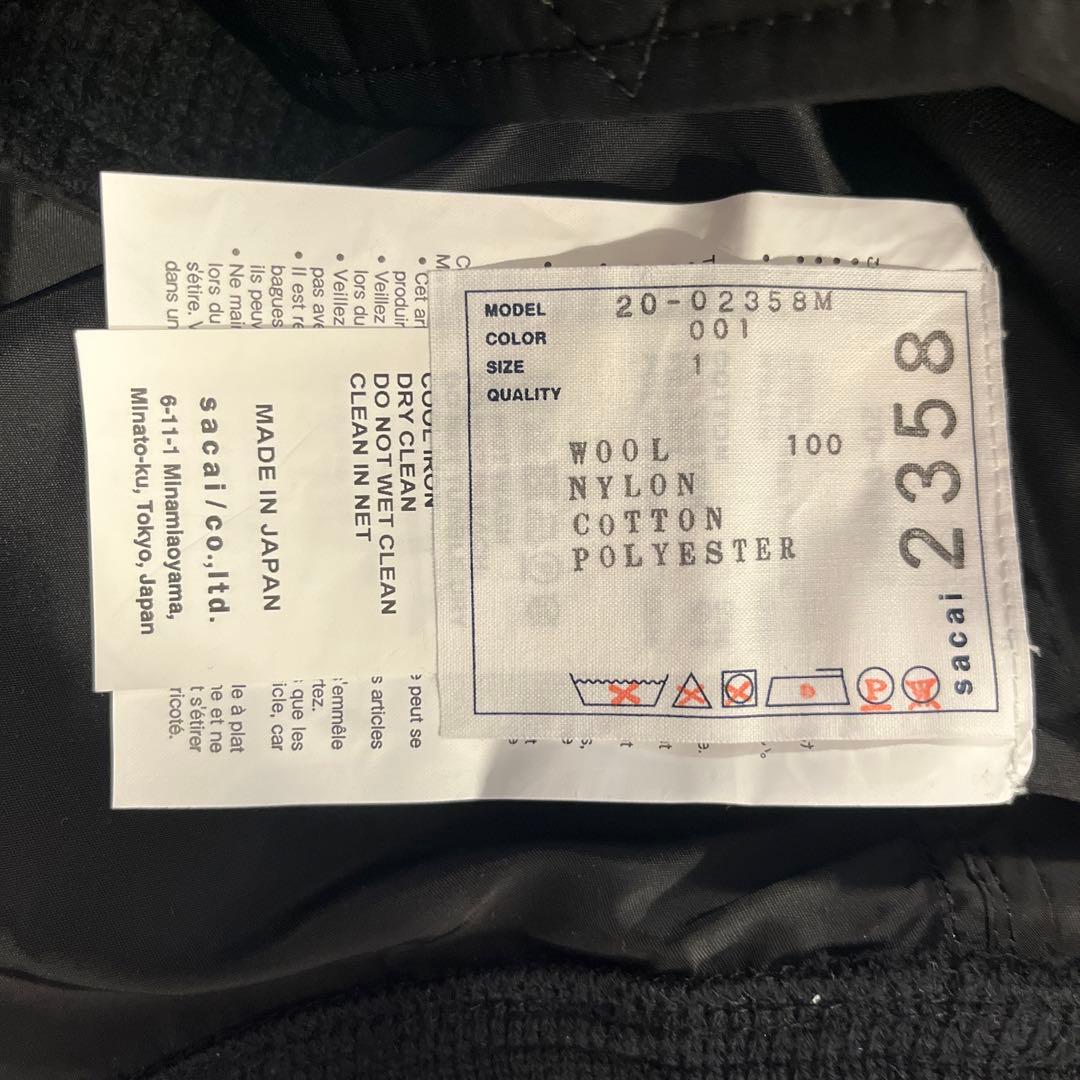 TOM sacai サカイ 20SS ナイロンニット ドッキングブルゾン