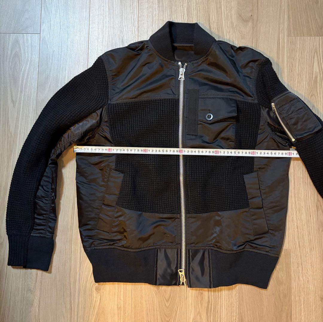 TOM sacai サカイ 20SS ナイロンニット ドッキングブルゾン