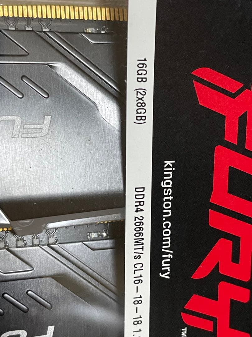 キングストン FURY RGB 16GB （8GB×２枚）DDR4