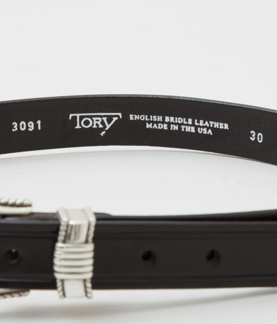 TORY LEATHER WESTERN BELT 36 新品 USA製 本革