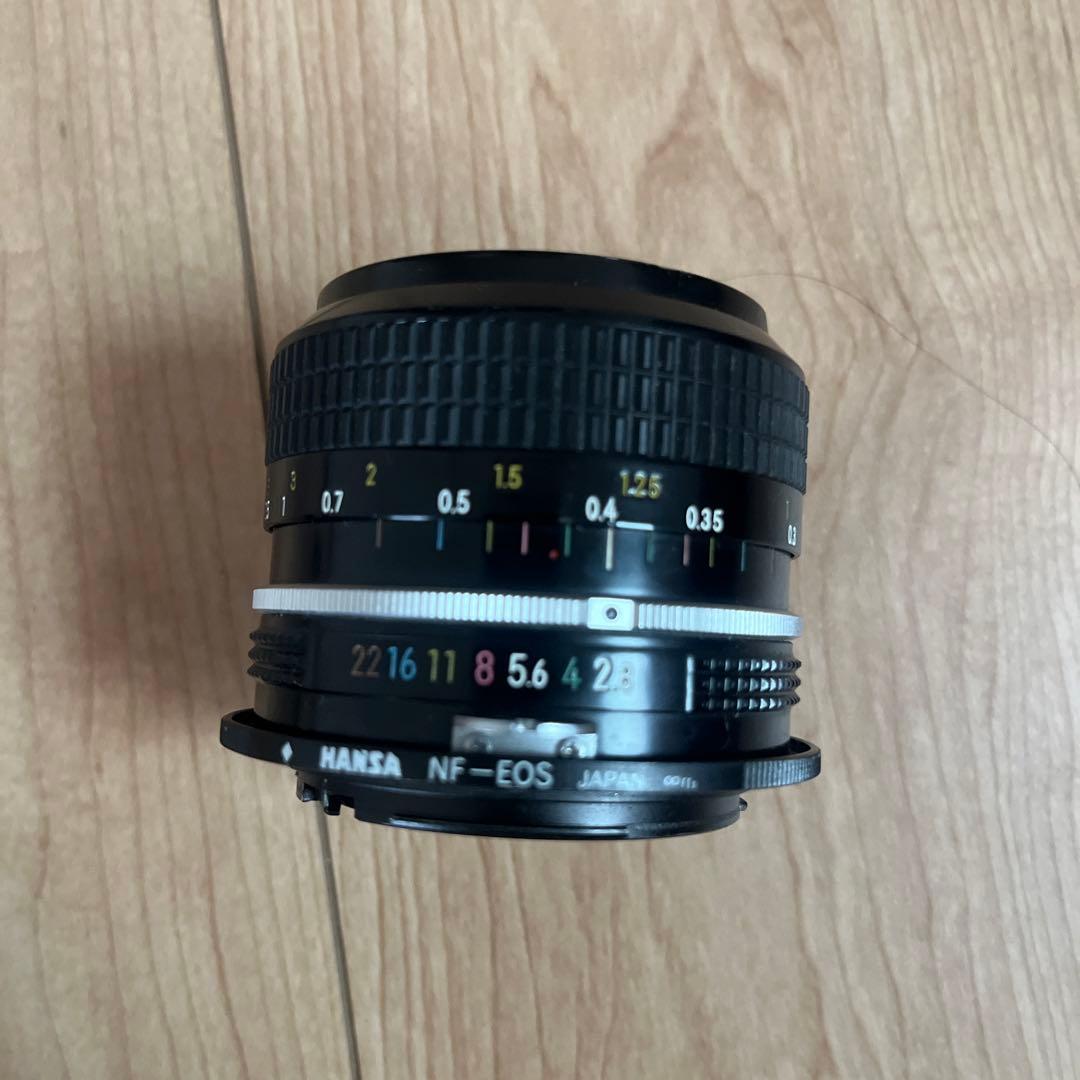 NIKKOR 24mm f/2.8 レンズ Canon eosマウント付き