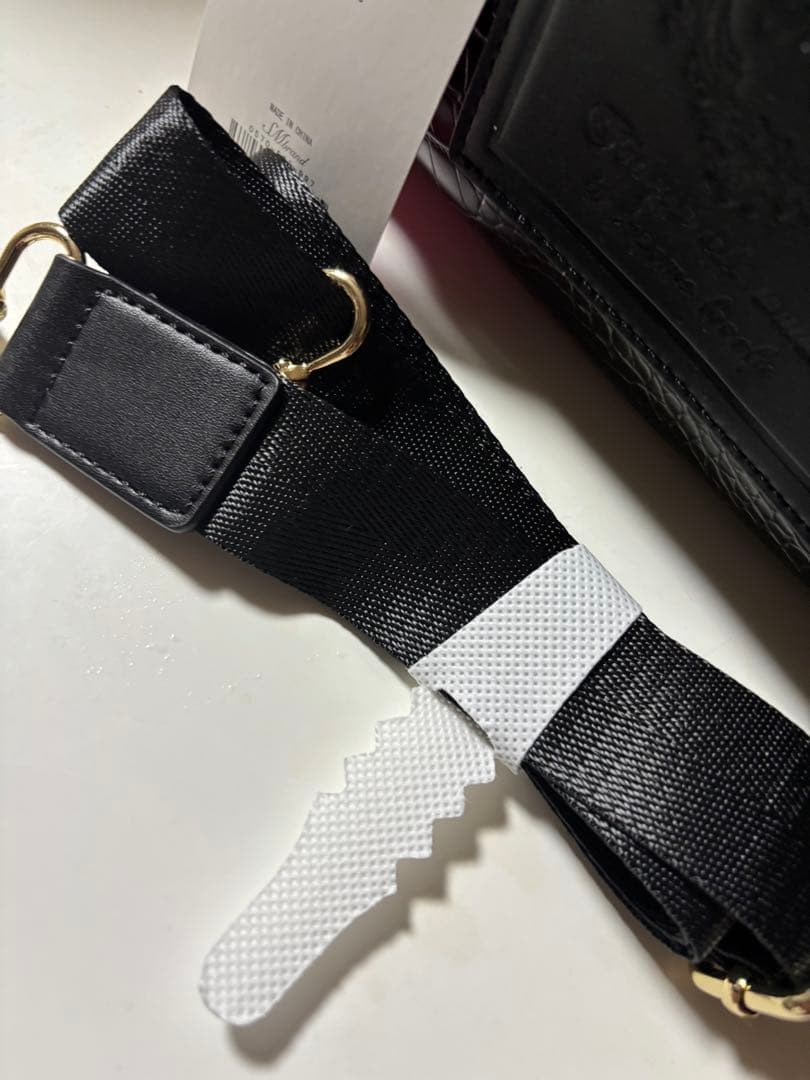 rady ブラック クロコダイル風　ボストンバック